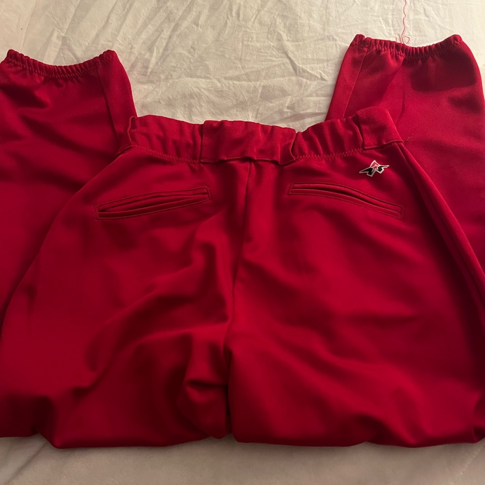 Allison Red and White Softball pants